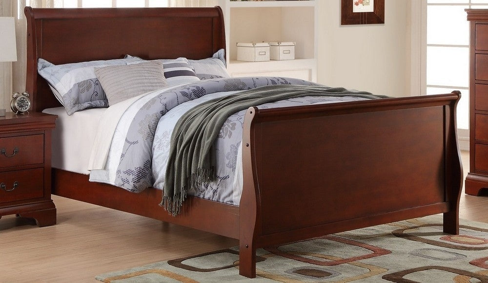 Fiona Cherry Wood Twin Sleigh Bed