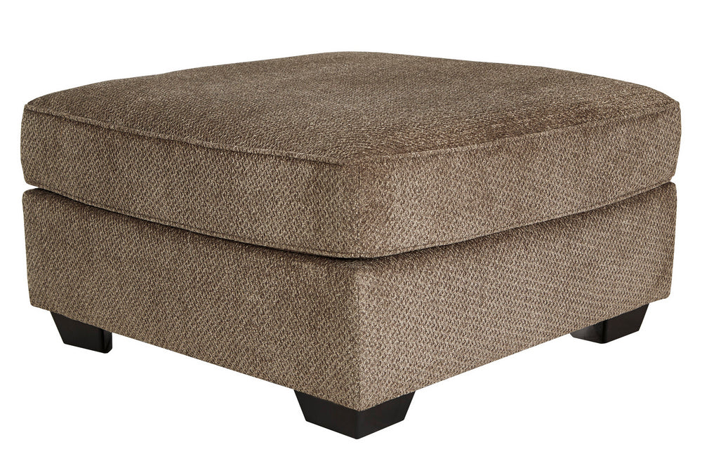 Graftin Teak Fabric Oversized Accent Ottoman