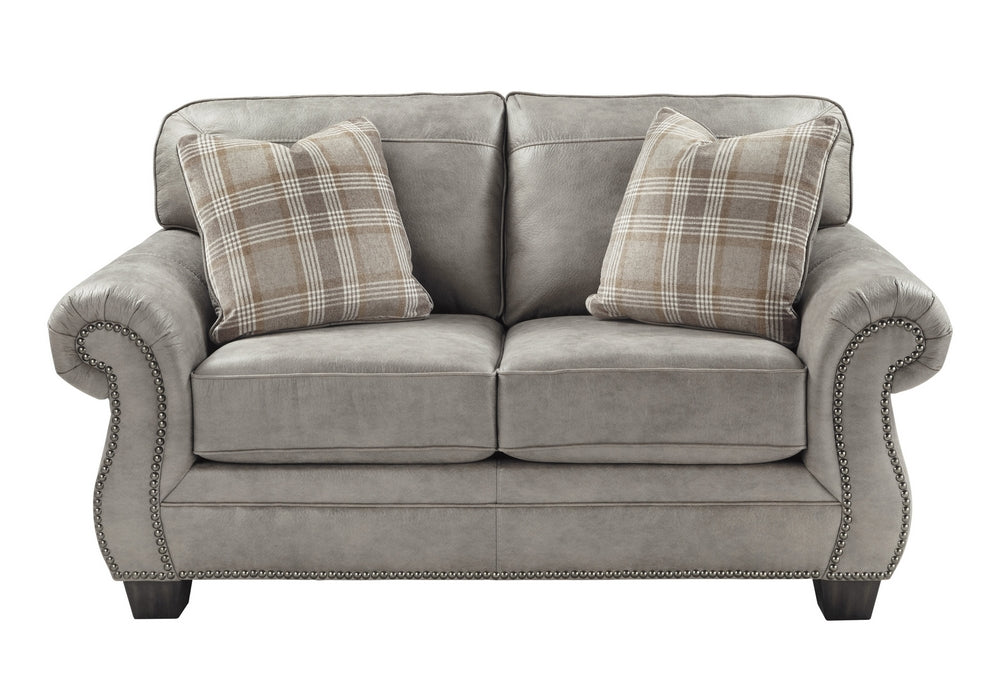 Olsberg Steel Suede-Like Fabric Loveseat