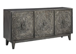 Fair Ridge Dark Brown Wood Accent Cabinet