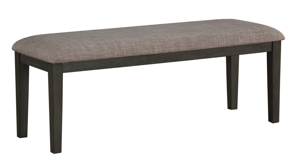 Baresford Gray Fabric/Wood Dining Bench