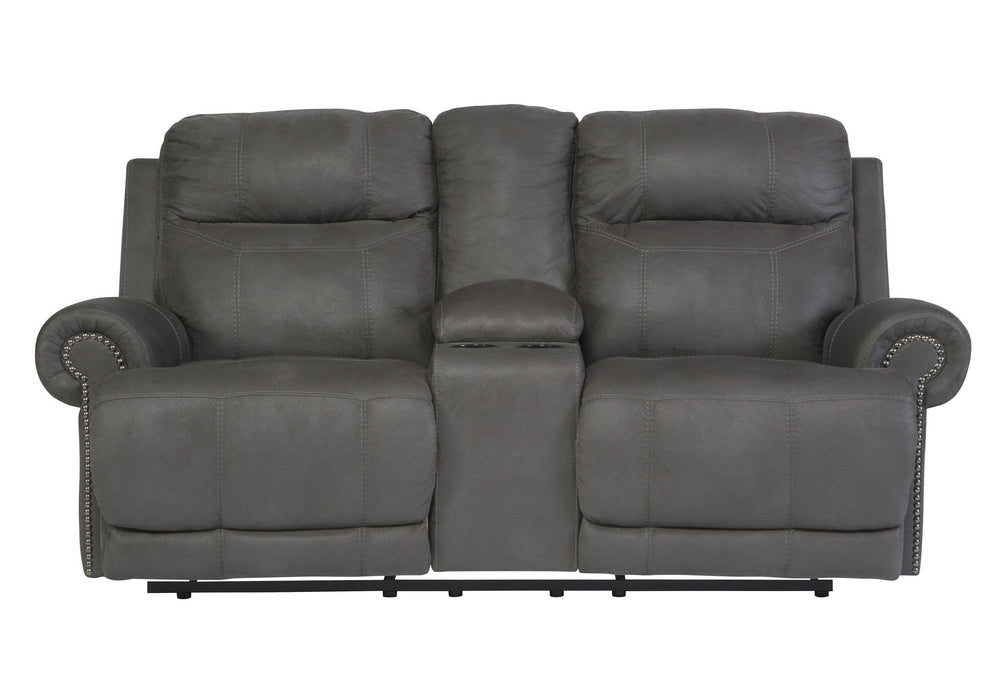 Austere Gray Manual Recliner Loveseat