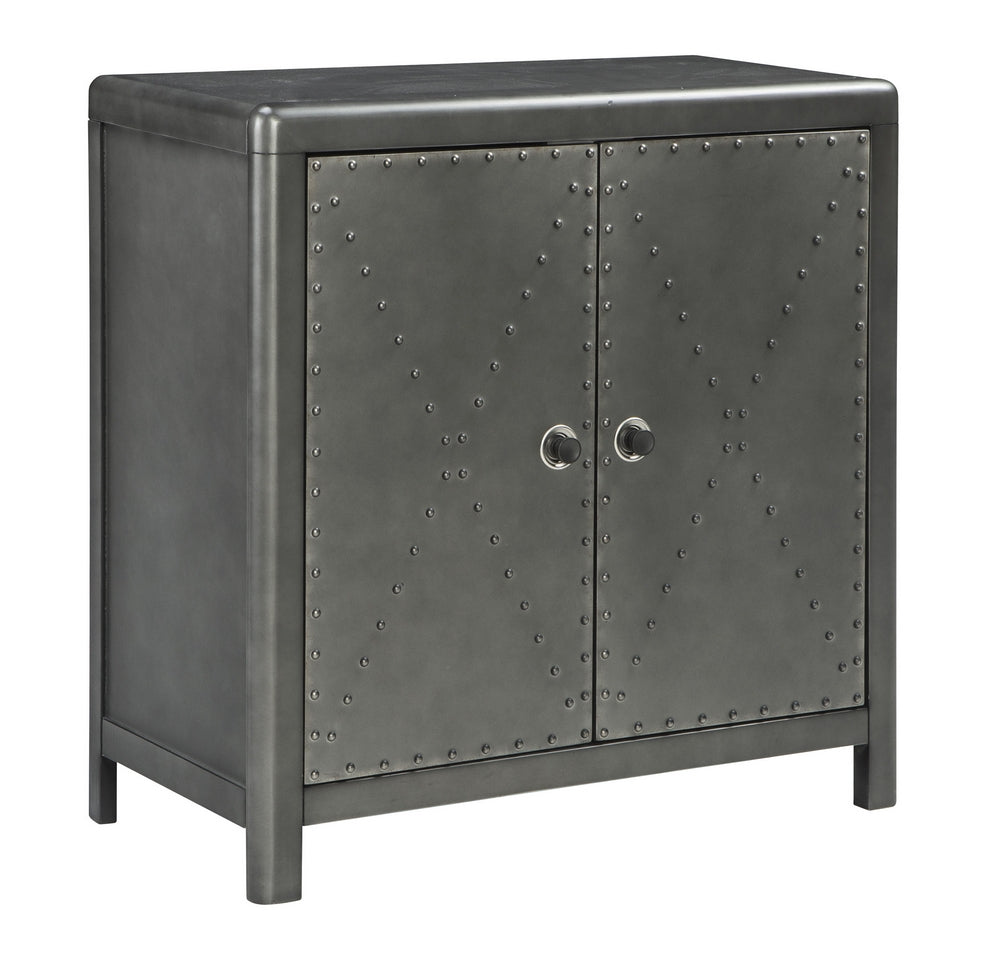 Rock Ridge Gunmetal Wood 2-Door Accent Cabinet