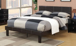 Jules Espresso Faux Leather Upholstered Full Bed