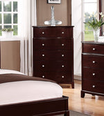 Emilia Cherry Wood 5-Drawer Chest