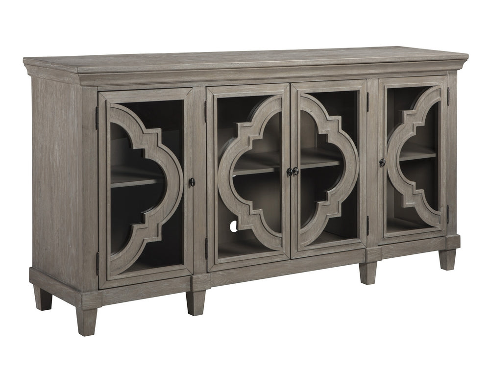 Fossil Ridge Gray Wood Accent Cabinet