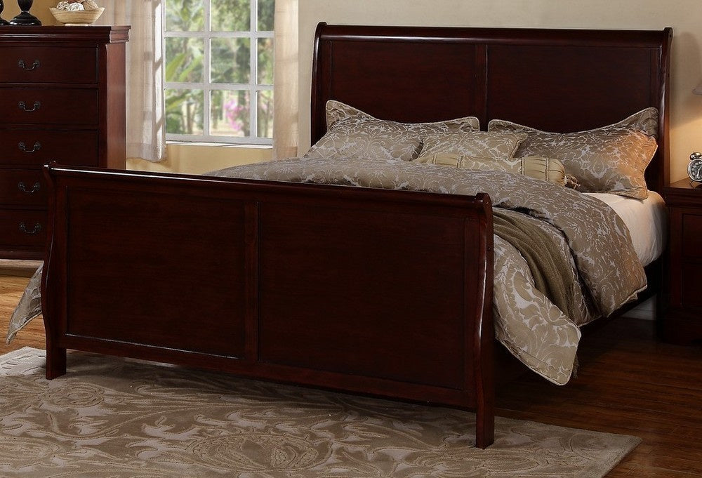 Fiona Cherry Wood Cal King Sleigh Bed