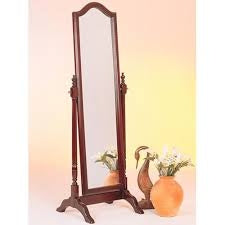 Isolda Merlot Wood Cheval Mirror