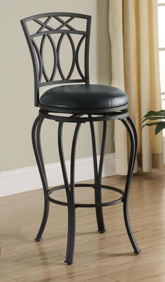 Xoana Black Leatherette/Metal Bar Stool