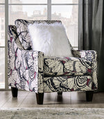 Jillian Butterfly Print Chenille Chair