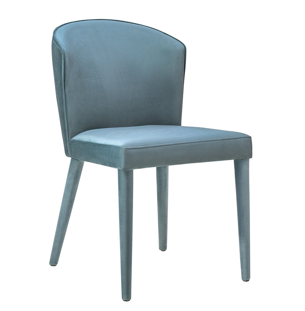 Metropolitan Sea Blue Velvet Side Chair