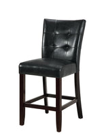 Dottie 2 Black Faux Leather/Wood Counter Height Chairs