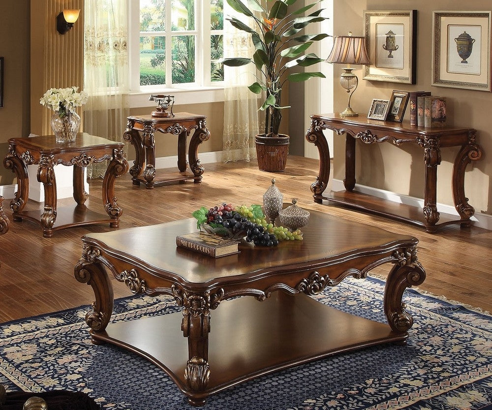 Vendome 3-Pc Cherry Wood Occasional Table Set