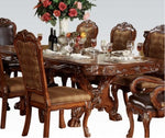 Dresden Cherry Oak Extendable Dining Table with Double Pedestal