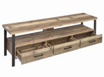 Aadhya Weathered Pine Wood 71" TV Console