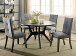 Abelone 2 Light Gray Fabric/Wood Side Chairs