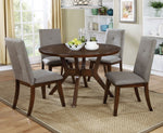 Abelone Walnut Wood Round Dining Table