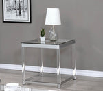 Adriana 3-Pc Chrome & Acrylic Table Set with Glass Top