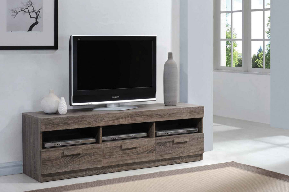 Alvin Rustic Oak Wood TV Stand