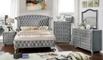 Alzir Gray Fabric 7-Drawer Dresser