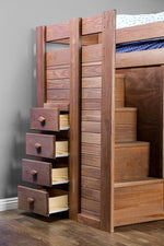 Ampelios Mahogany Wood Twin/Twin Bunk Bed