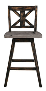 Amsonia 2 Distressed Gray/Black Counter Height Chairs