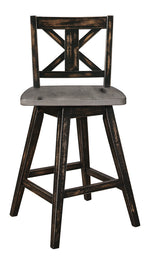 Amsonia 2 Distressed Gray/Black Counter Height Chairs