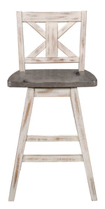 Amsonia 2 Distressed Gray/White Counter Height Chairs