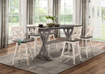 Amsonia 2 Distressed Gray/White Counter Height Chairs