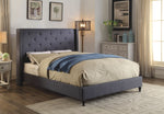 Anabelle Contemporary Blue Fabric King Bed