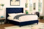 Anabelle Navy Fabric Cal King Bed (Oversized)