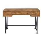 Analiese Antique Nutmeg Wood/Black Metal Writing Desk