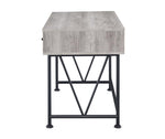 Analiese Grey Driftwood Wood/Black Metal Writing Desk