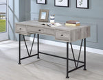 Analiese Grey Driftwood Wood/Black Metal Writing Desk