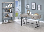 Analiese Grey Driftwood Wood/Black Metal Writing Desk