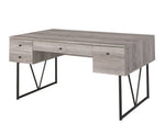 Analiese Grey Driftwood Wood/Black Metal Writing Desk