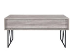 Analiese Grey Driftwood Wood/Black Metal Writing Desk