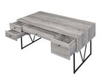 Analiese Grey Driftwood Wood/Black Metal Writing Desk