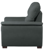 Andes Gray Fabric Chair with Pull-Out Ottoman