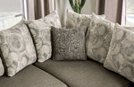 Angelia 3-Pc Light Gray Chenille RAF Sectional