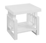 Apolonia High Glossy White Wood End Table