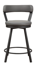 Appert 2 Gray Vinyl/Dark Gray Counter Height Chairs