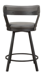 Appert 2 Gray Vinyl/Dark Gray Counter Height Chairs