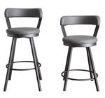 Appert 2 Gray Vinyl/Dark Gray Counter Height Chairs