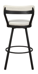 Appert 2 White Vinyl/Dark Gray Pub Chairs