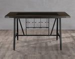 Appert Dark Gray Wood/Metal Counter Height Table