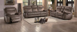 Aram Brown Fabric Manual Glider Recliner