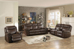 Aram Dark Brown AireHide Match Manual Glider Recliner