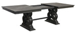 Arasina Distressed Dark Pewter Wood Dining Table