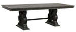 Arasina Distressed Dark Pewter Wood Dining Table